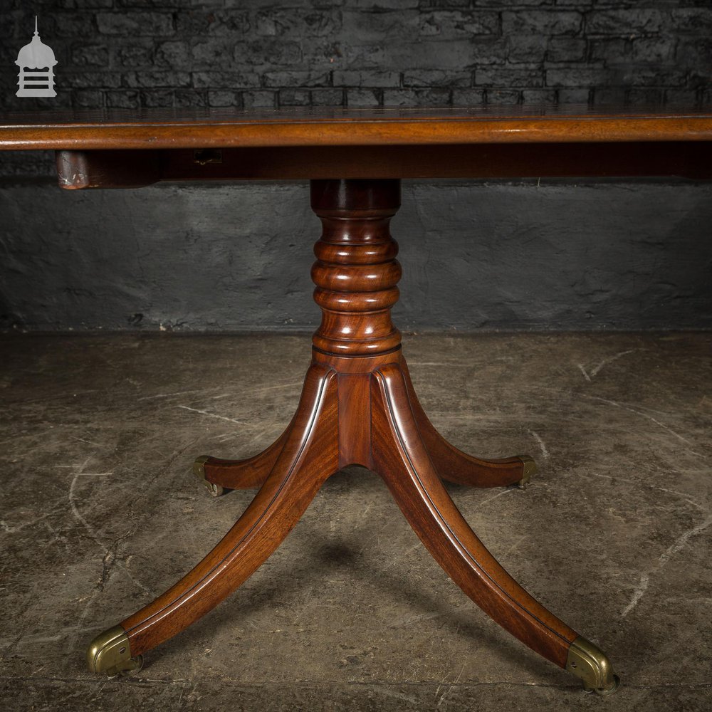 Regency Cuban Mahogany Flip Top Breakfast Table with Turned Pedestal