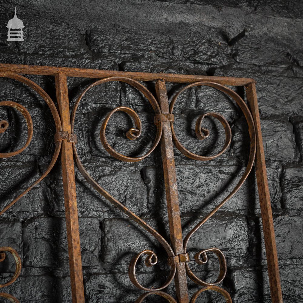 18th C Wrought Iron Railing with Scroll Design