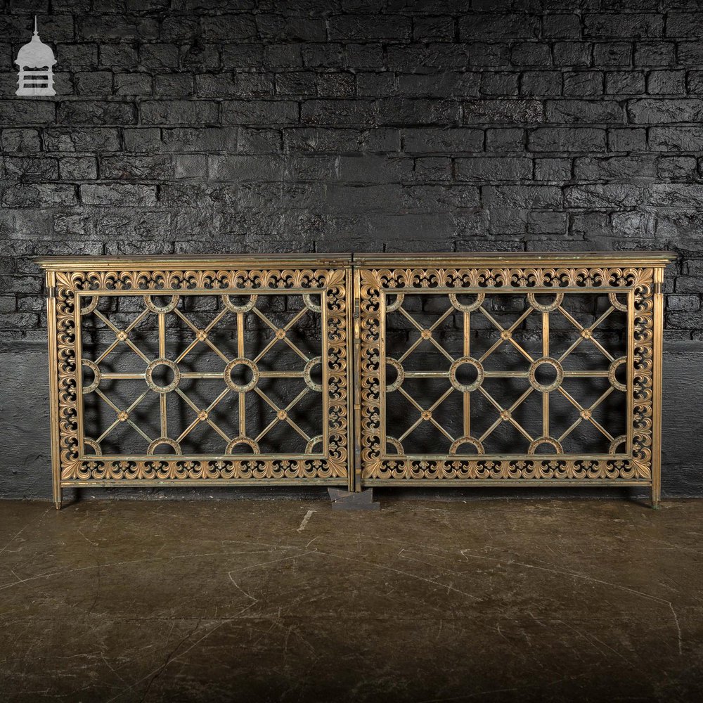 19th C George Gilbert Scott Jr Brass Alter Gates from Norwich Cathedral