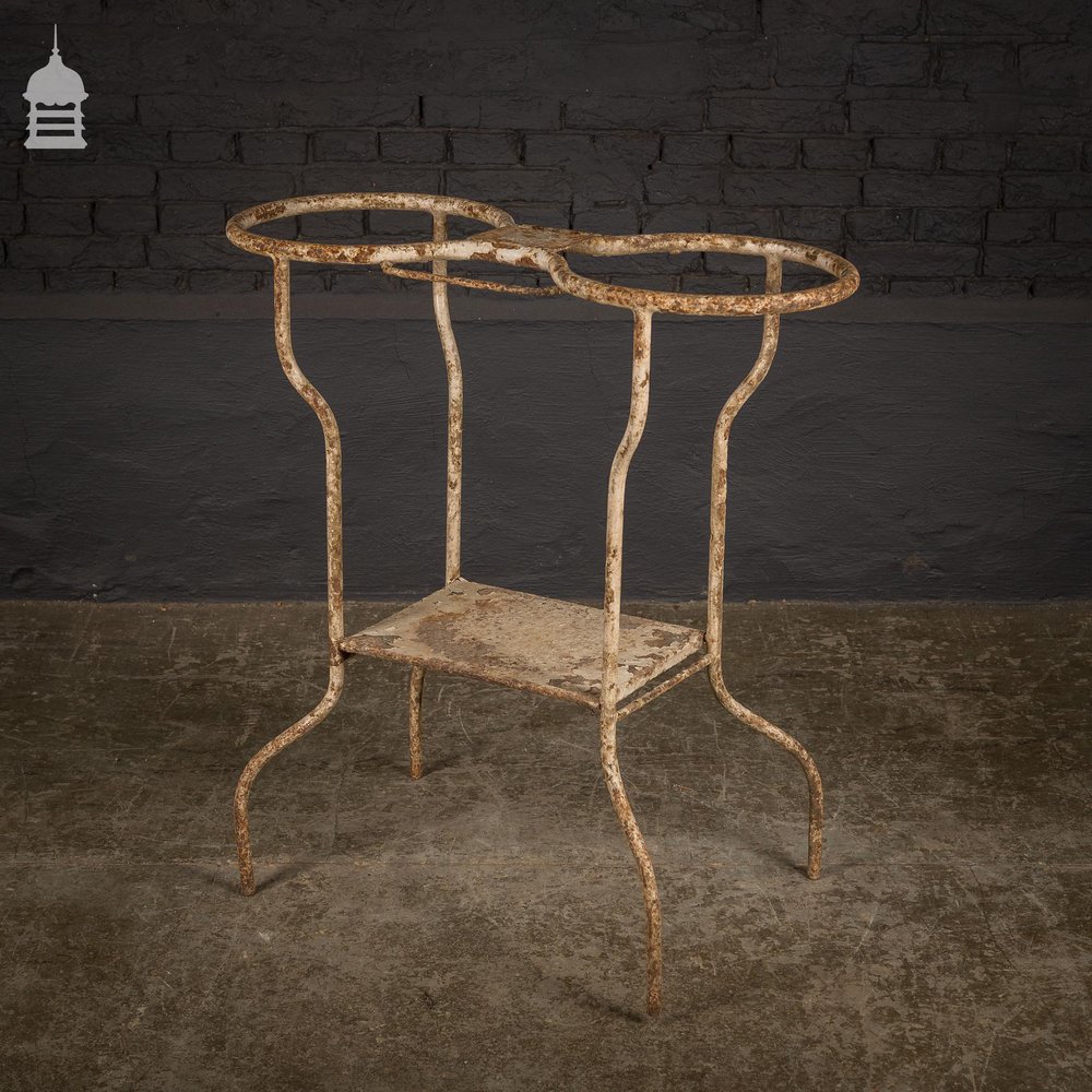 19th C Painted Iron Campaign Double Washstand in Original Condition - 2 Available
