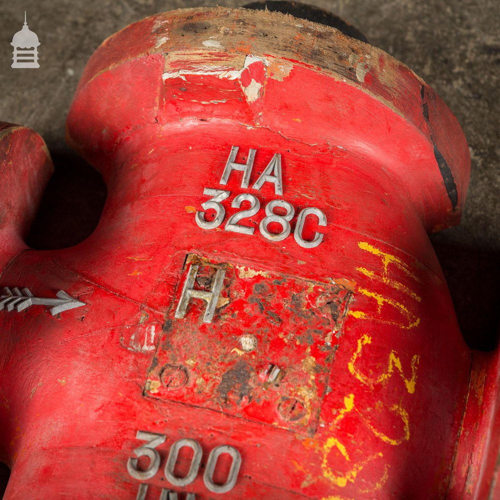 Pair of Red Industrial Factory Foundry Moulds