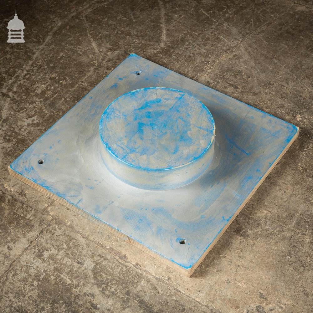 Pair of Blue and Silver Industrial Factory Foundry Moulds