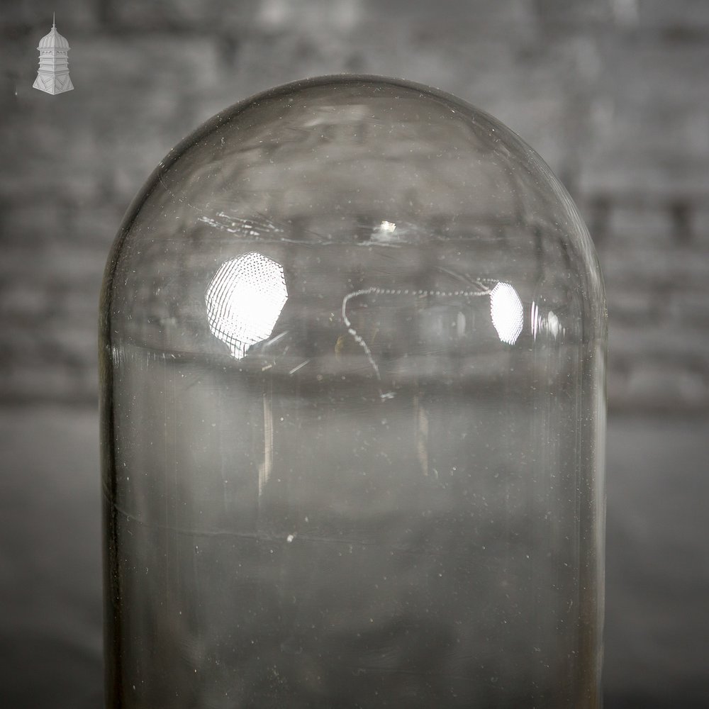 Glass Tube Cylinders, Set of 4 Large Tall Domes Reclaimed from a Science Lab