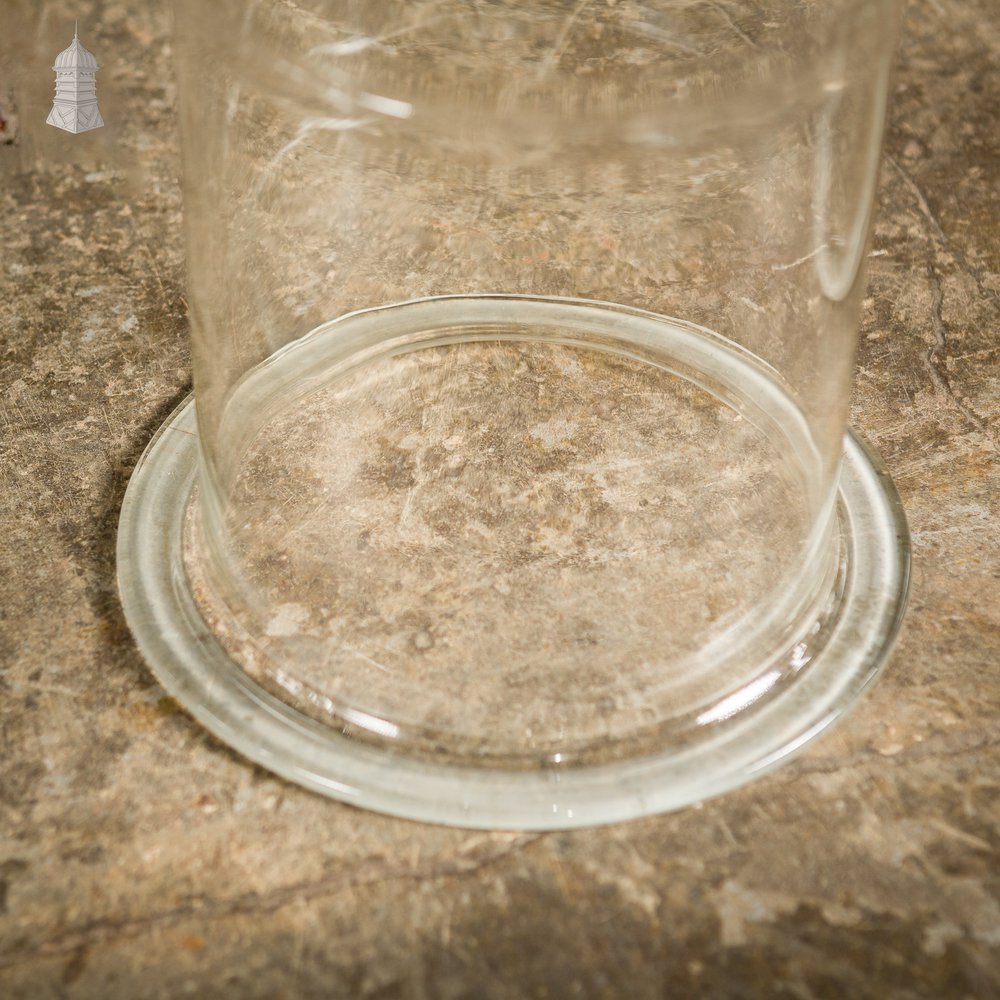 Glass Tube Cylinders, Set of 4 Large Tall Domes Reclaimed from a Science Lab