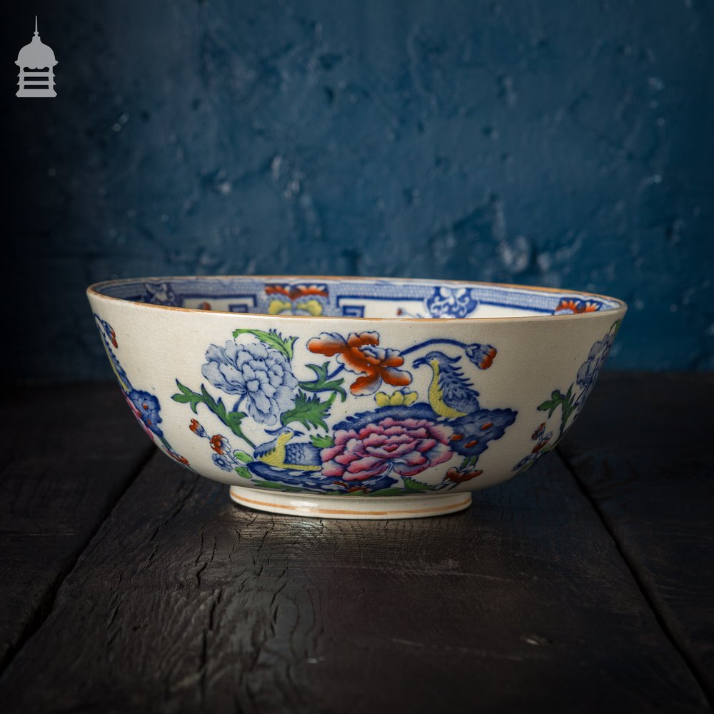 Masons Blue Pheasant Ironstone China Bowl
