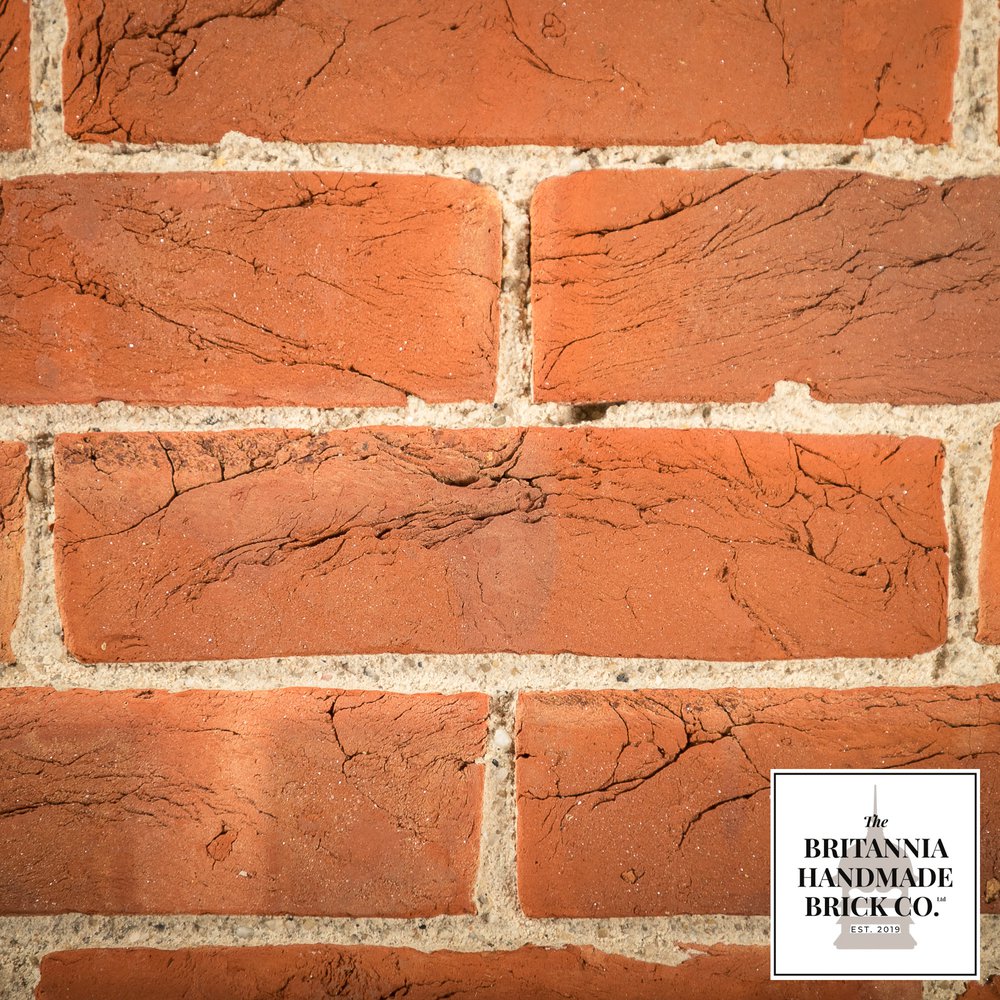 2 1/4" Handmade Red Brick, Period Style 2.25 Inch Facing Bricks