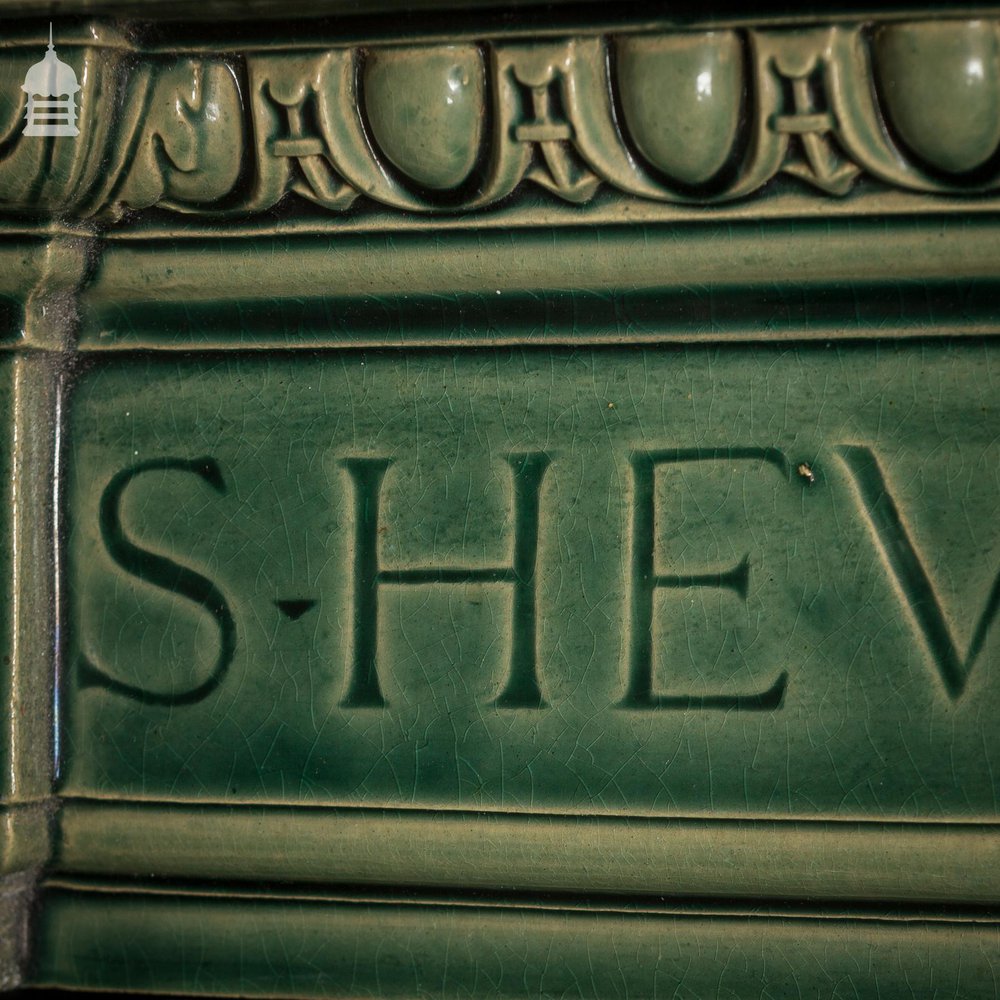 Magnificent 19th C French Glazed Ceramic Fireplace Surround Chimneypiece with Corinthian Columns