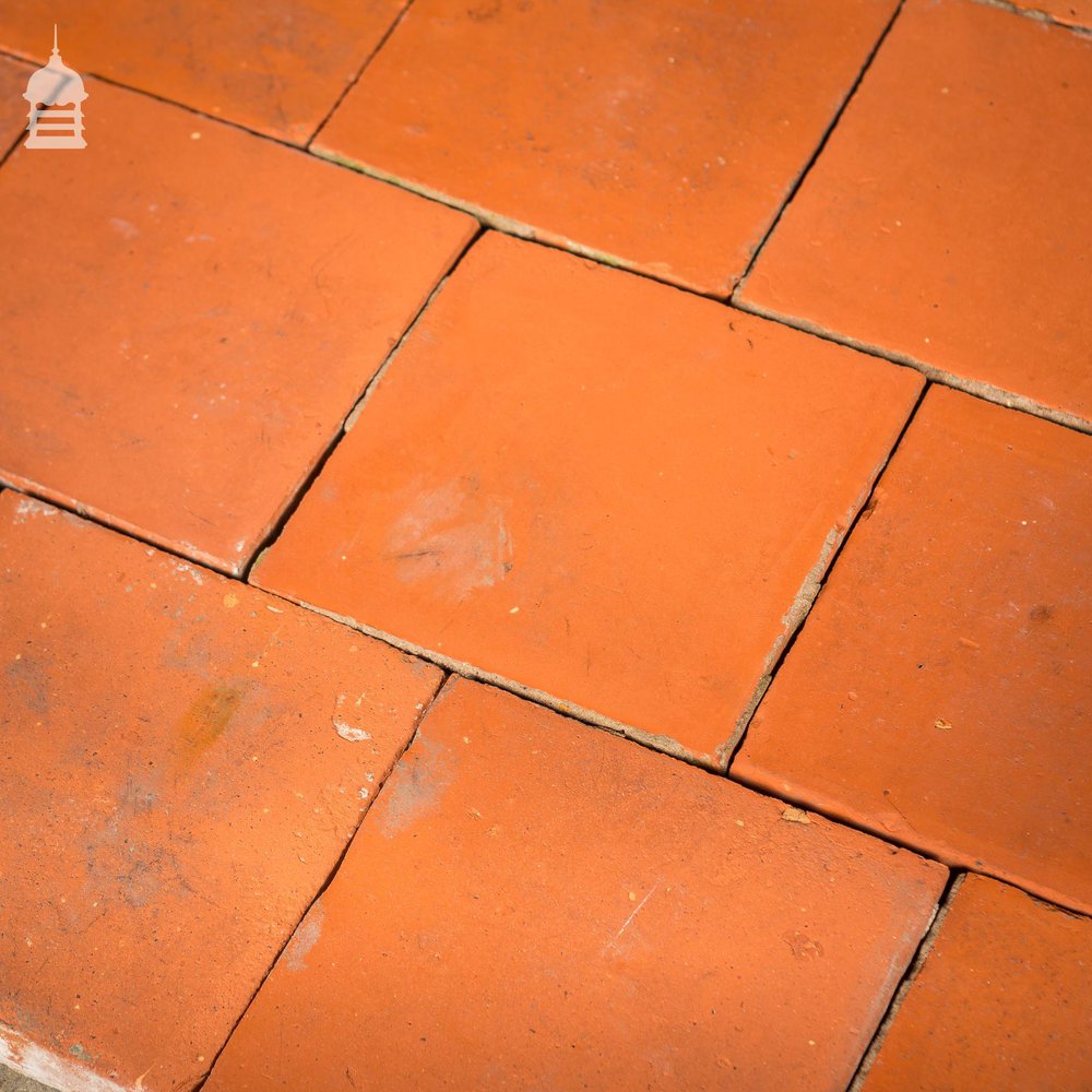 Batch of 270 Reclaimed 7.75” x 7.75” Red Quarry Tiles - 11 Square Metres