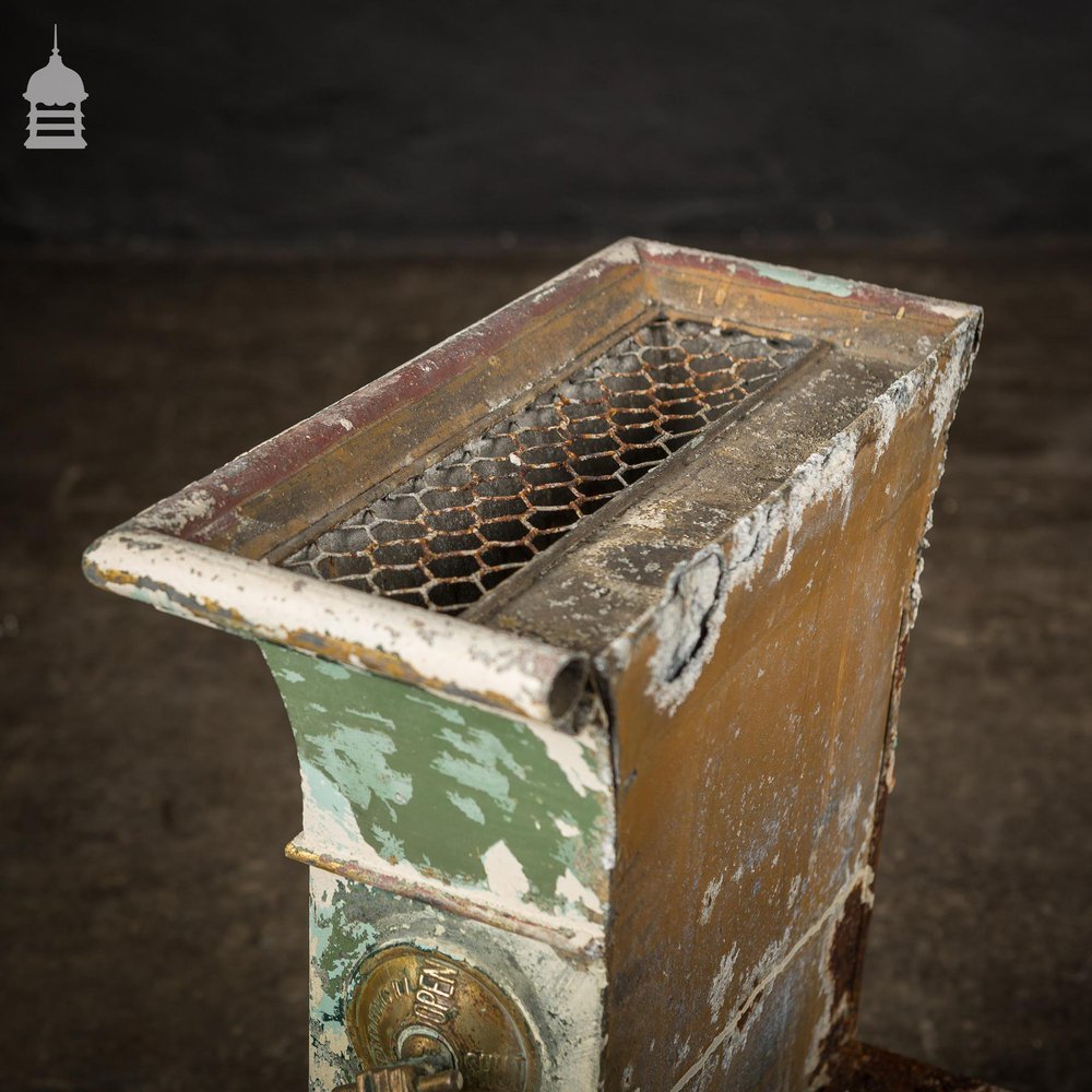 19th C Reclaimed Zinc Air Vent with Brass Fist Handle