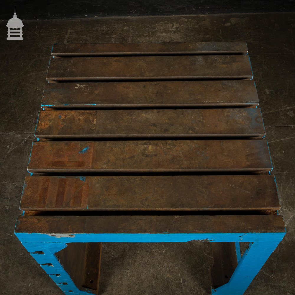 Mid Century Heavy Duty Cast Iron Industrial Machine Table