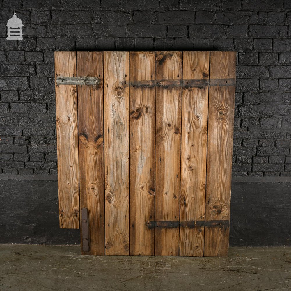 Rustic Pine Ledged and Braced Barn Door