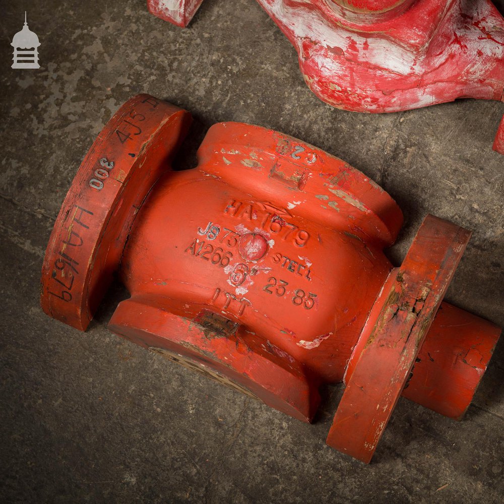 Batch of 6 Large Red Industrial Foundry Moulds