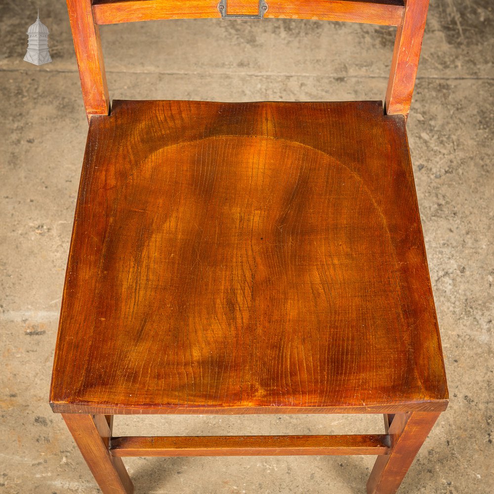 Set of 6 Elm 19th C Synagogue Chairs [No. 7]
