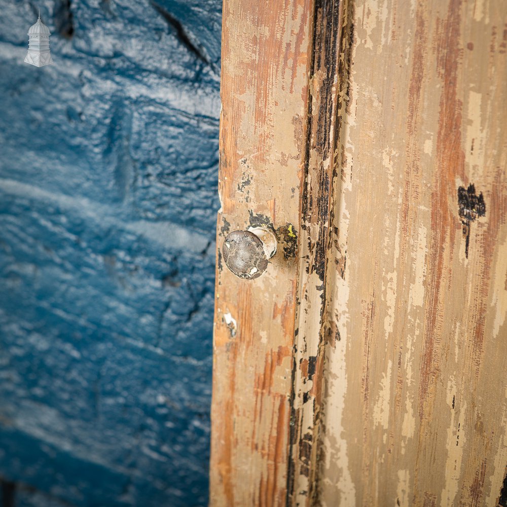 Small 17th C Internal Cottage Door with Distressed Paint Finish