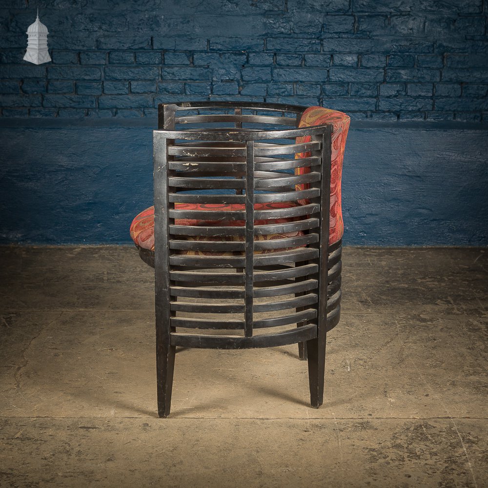 Art Deco Ebonised Tub Chairs from a Hotel in Bombay [No. 1]