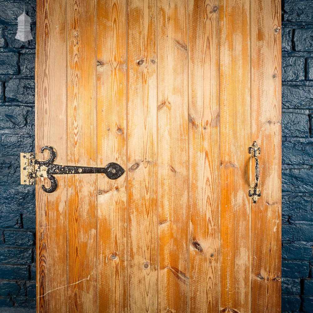 Stripped Pine Braced and Ledged Cottage Door