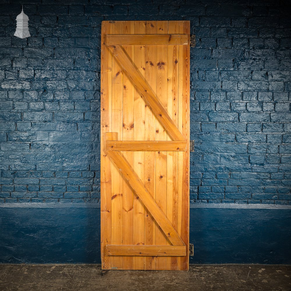 Stripped Pine Braced and Ledged Cottage Door