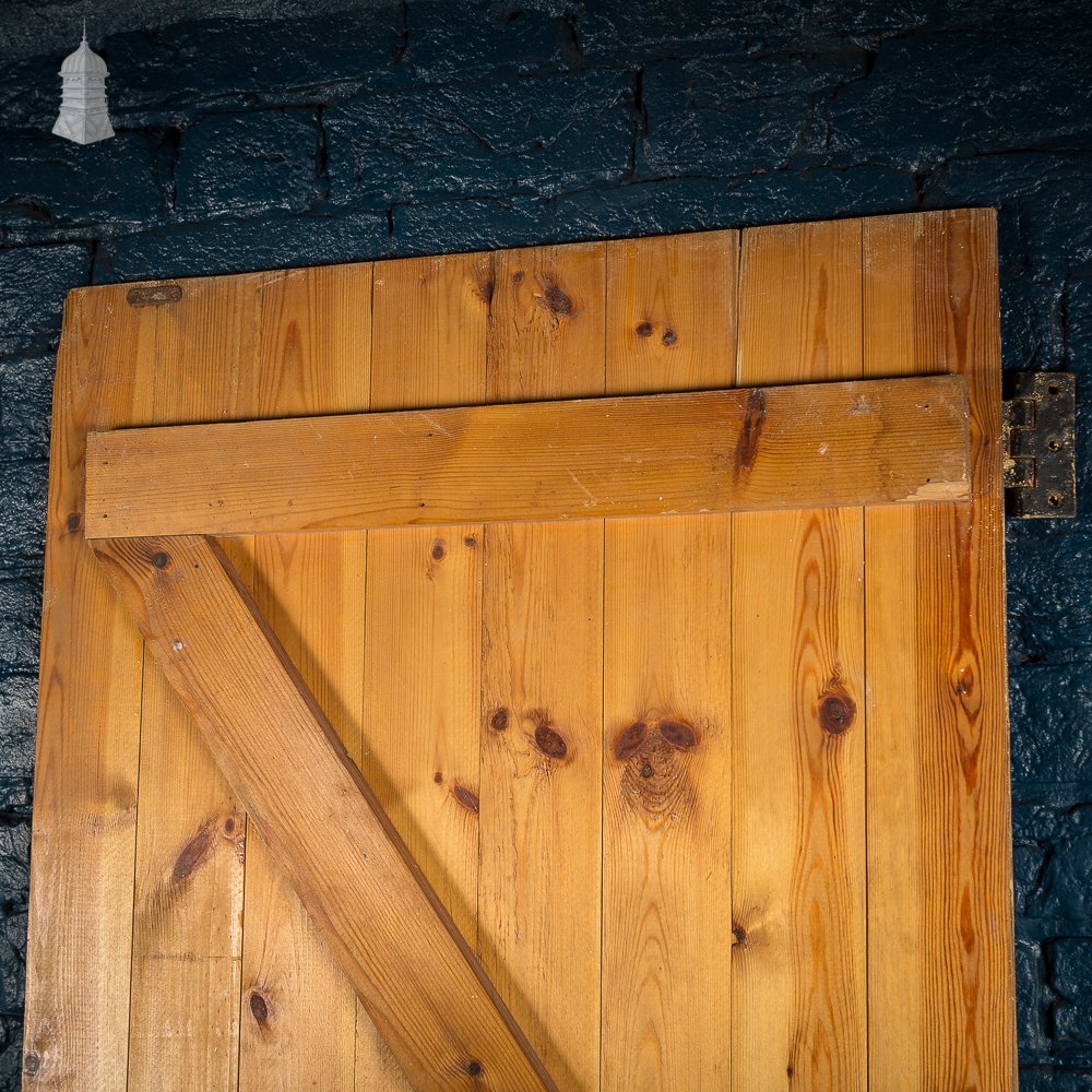 Stripped Pine Braced and Ledged Cottage Door