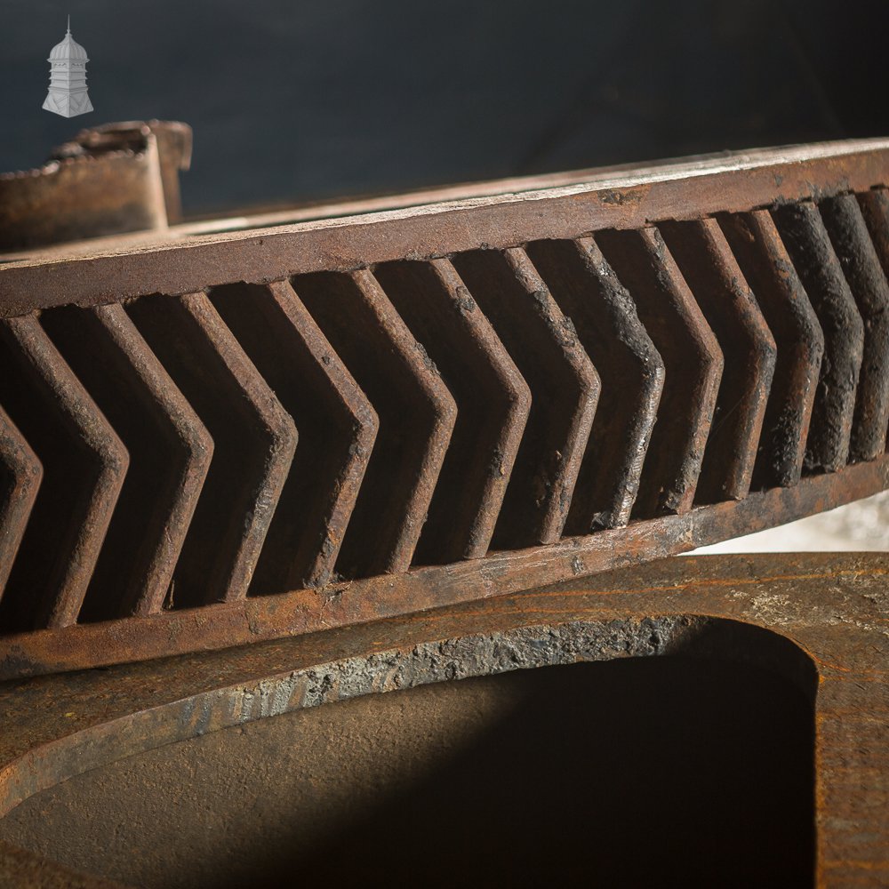 Pair of Huge Cast Iron Cog Gears – 2 Metres in Diameter