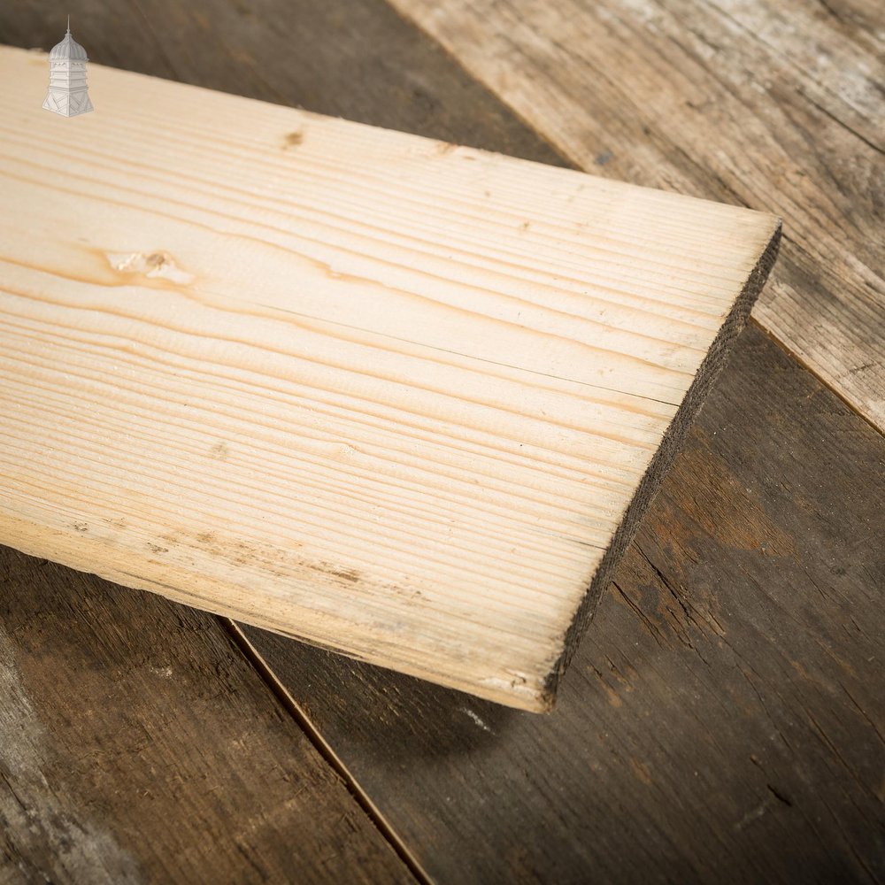 NR48821: Batch of 21 Square Metres of 8.25 inch Wide Cut Scaffold Board Floorboard Wall Cladding