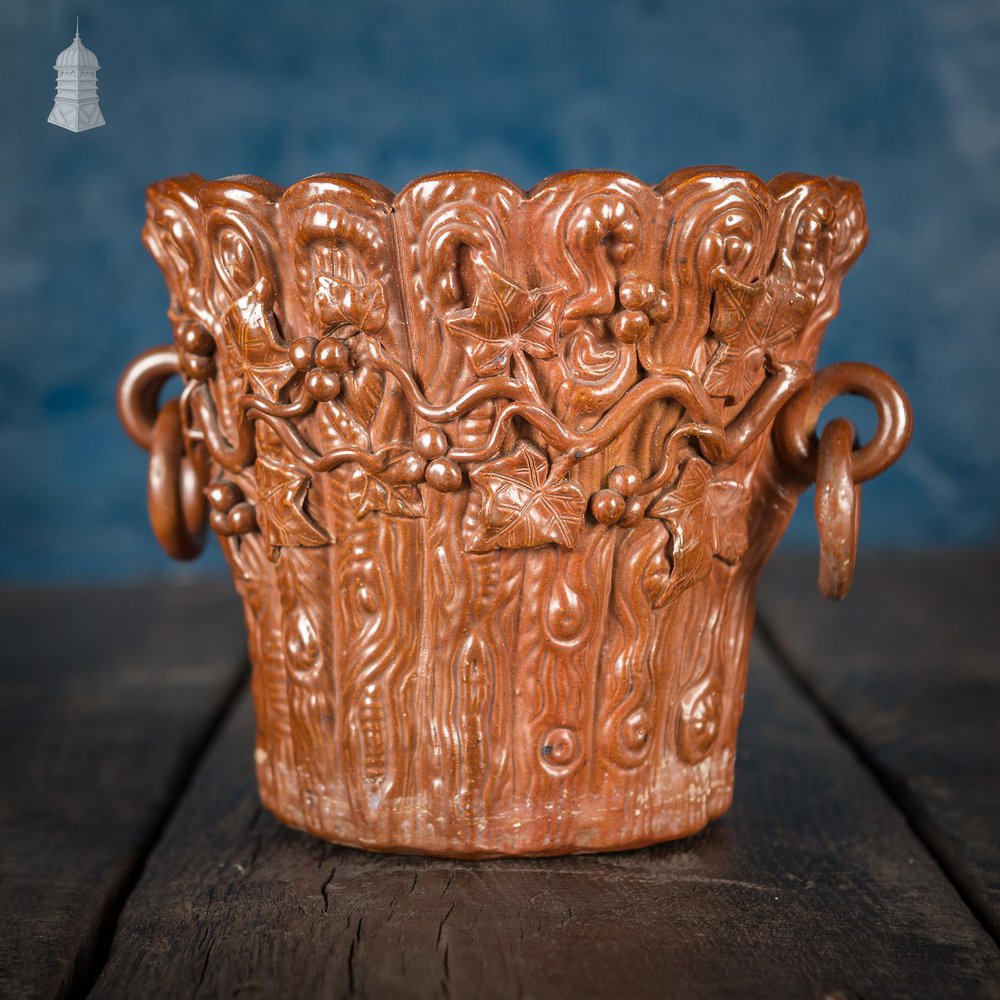 NR49521: 19th C Glazed Grottoware Plant Pot