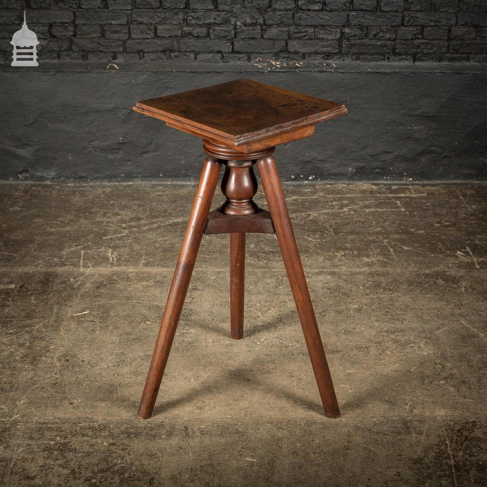 19th C Mahogany Rotating Artists Plinth