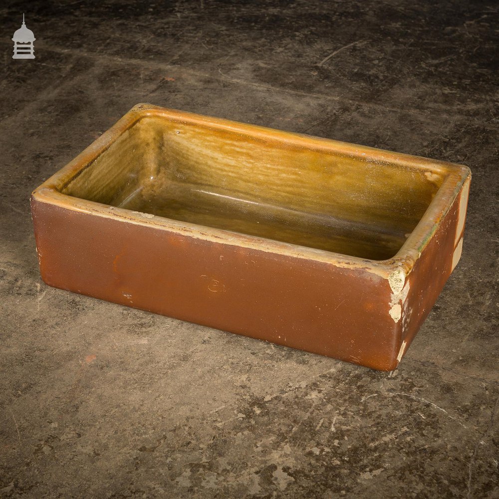 Worn Salt Glazed Trough Stamped Hurlford by Kilmarnock DUPLICATE NAME 1
