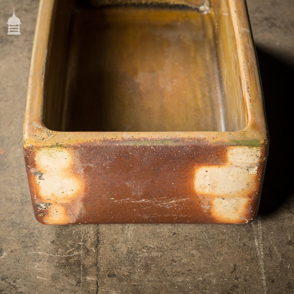Worn Salt Glazed Trough Stamped Hurlford by Kilmarnock DUPLICATE NAME 1 DUPLICATE NAME 1