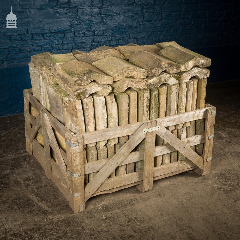 NR21021: Batch of 65 19th C Buff 12 ½ inch Wall Coping - A Run of 20 Metres