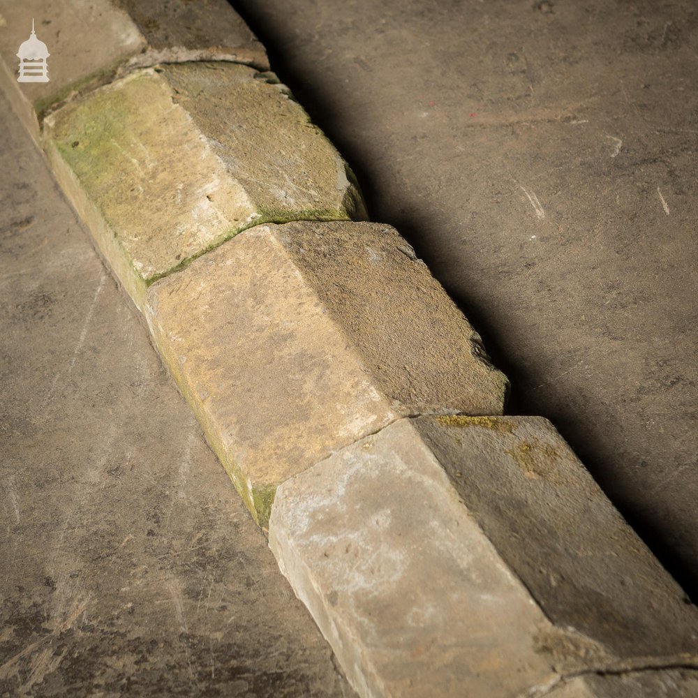 NR21021: Batch of 65 19th C Buff 12 ½ inch Wall Coping - A Run of 20 Metres