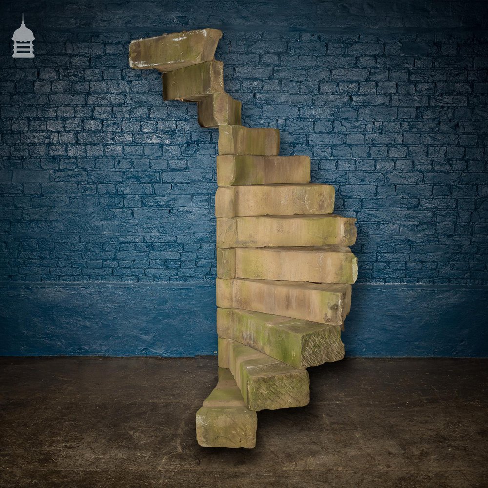 NR24221: 16th C Short Tread Sandstone Spiral Staircase
