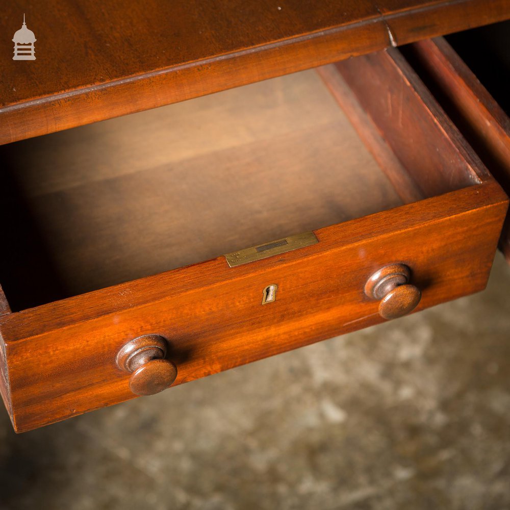 NR25221: 19th C Mahogany Shipwrights Library Table with Drawers
