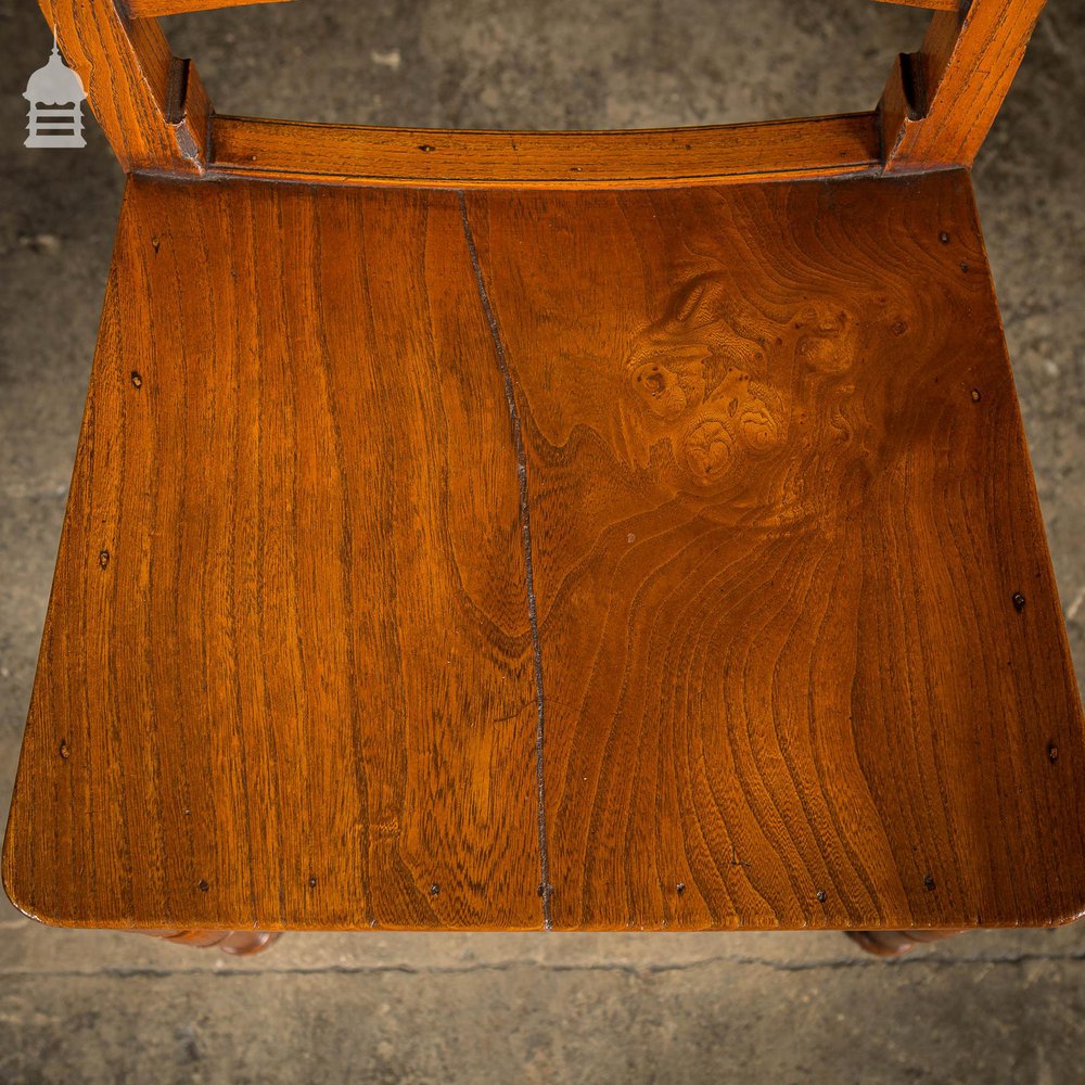 Pair of 18th C Elm Country Farmhouse Chairs
