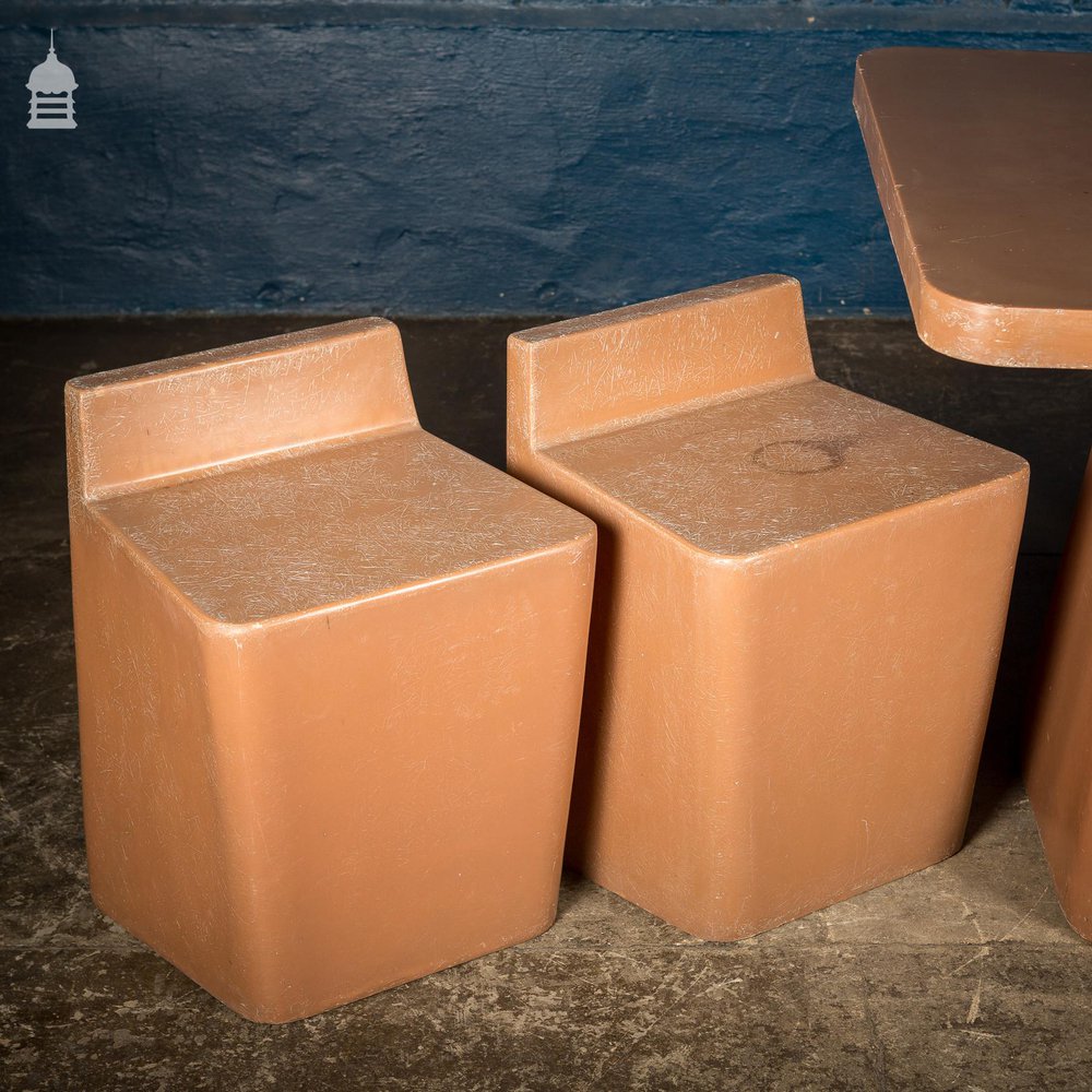 Vintage 1970s 5 Piece Fibre Glass Garden Furniture Set