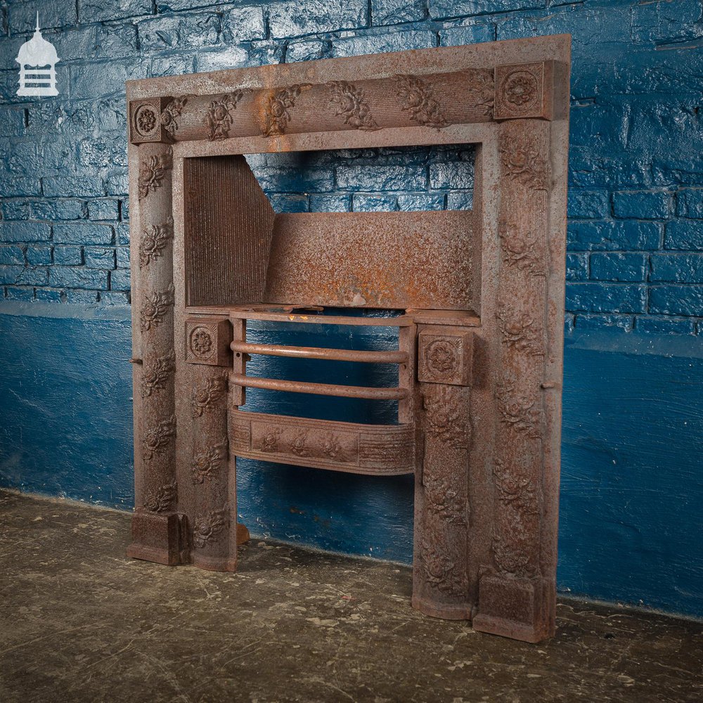 19th C Carron Company Cast Iron Fireplace Insert