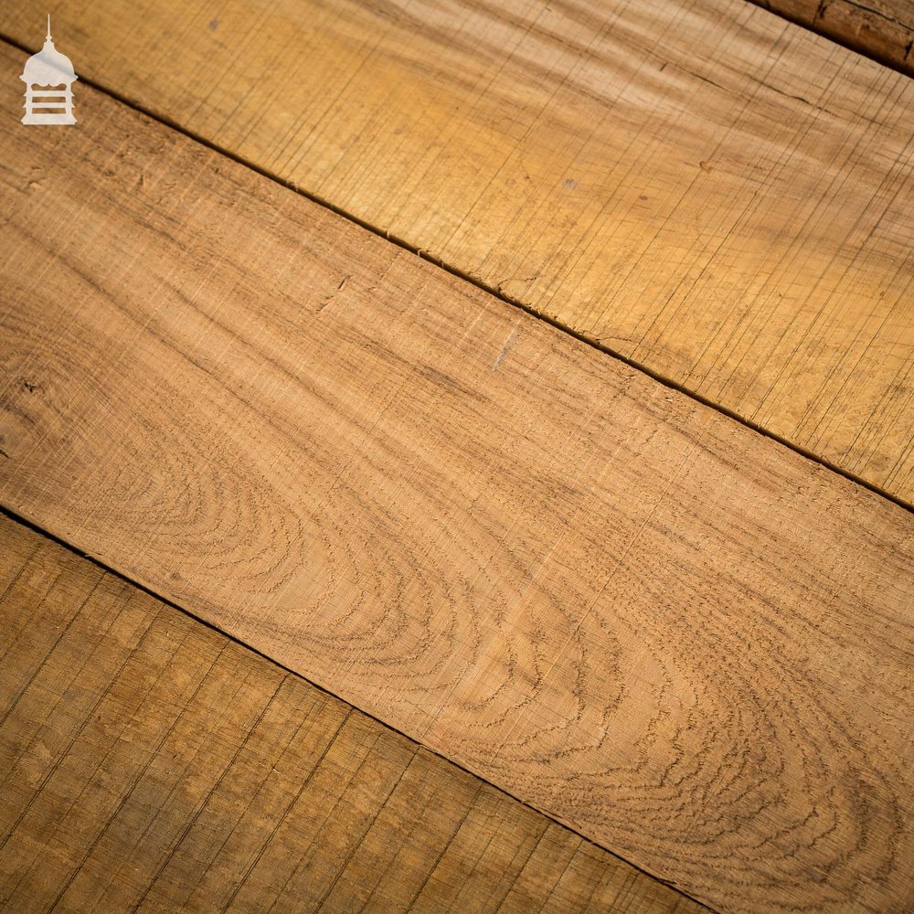 NR42221: Batch of 8 Square Metres of Bandsaw Finish Oak Floorboard Wall Cladding