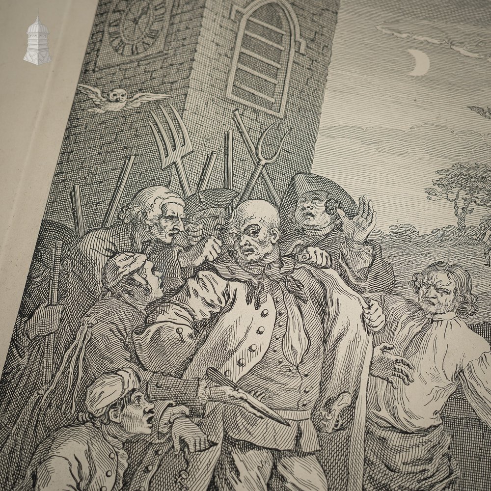 ‘The Four Stages of Cruelty’ Set of 4 Original 18th C Engravings by William Hogarth dated 1751