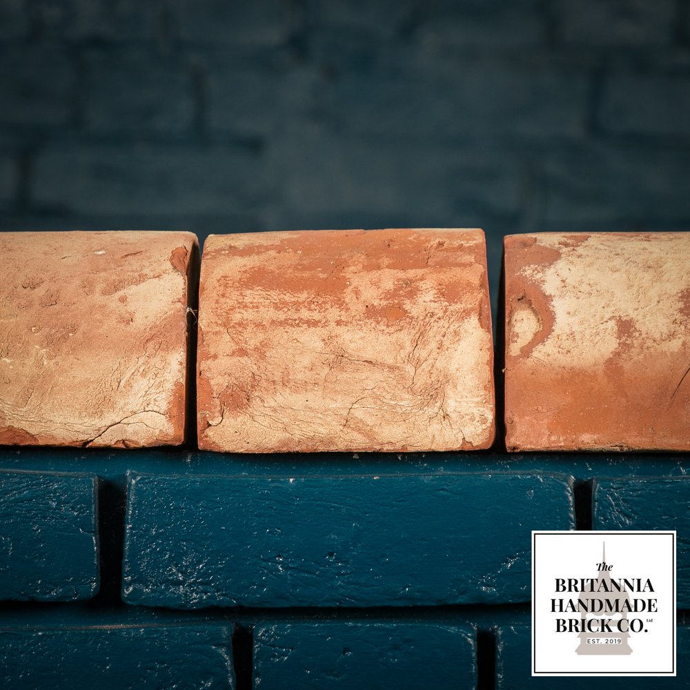 6" Half Round Red Coping Brick, Handmade Period Style Wall Copings