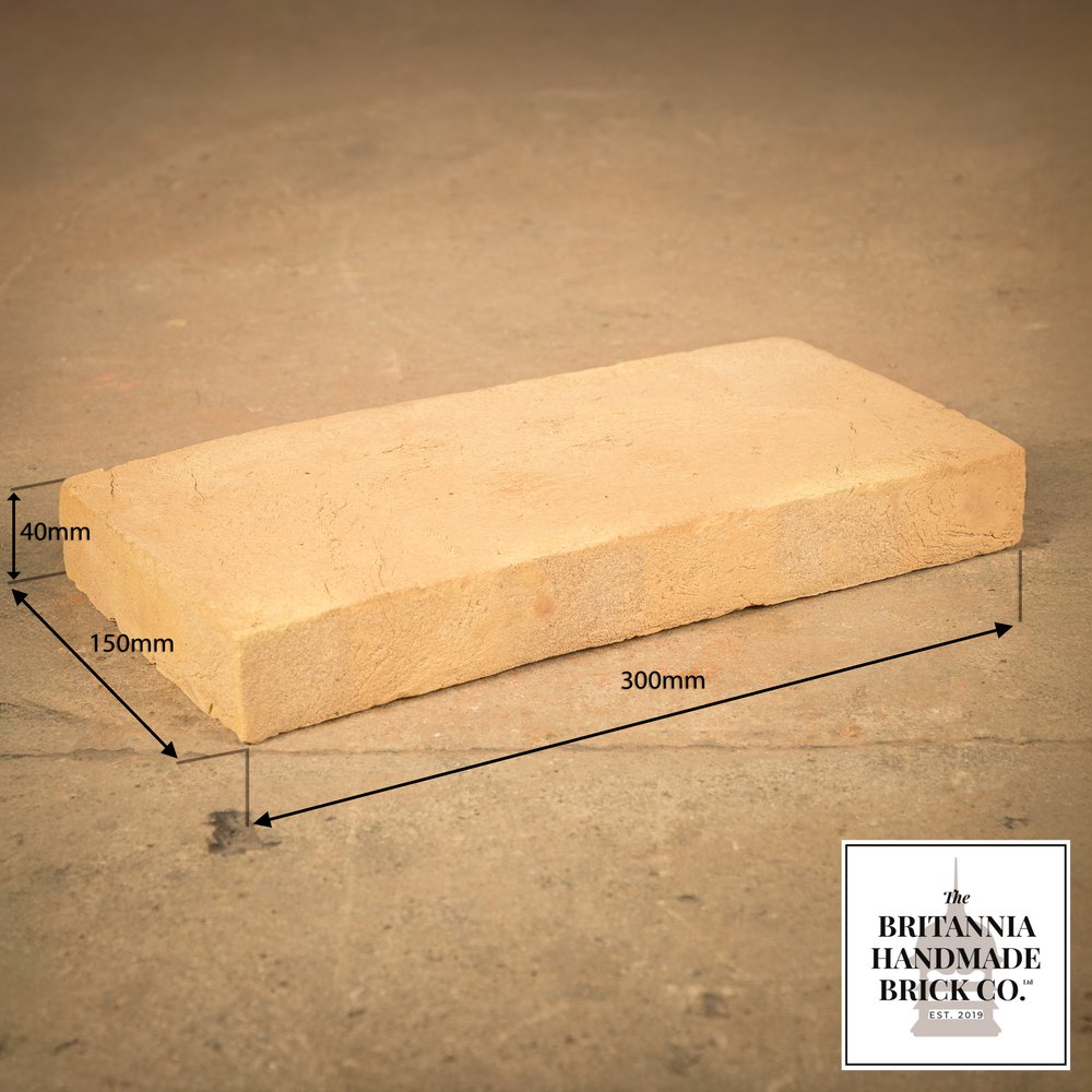 12 x 6" Buff Floor Brick, Period Style Handmade Paver