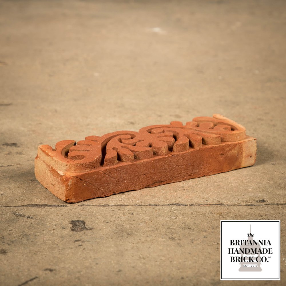 Arts and Crafts Border String, Decorative Handmade Red Brick