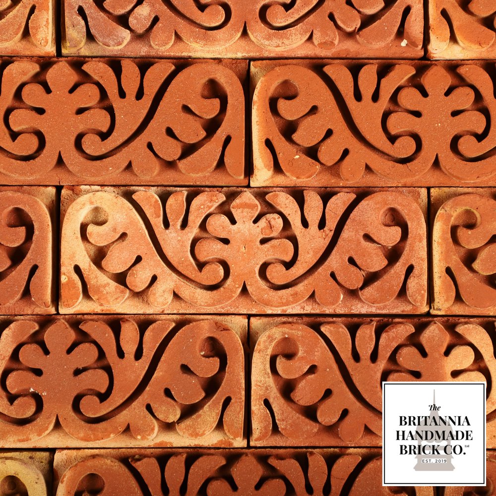 Arts and Crafts Border String, Decorative Handmade Red Brick