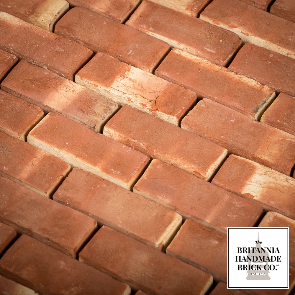 2 1/8" Handmade Red Brick, Period Style Small Fireplace Brick