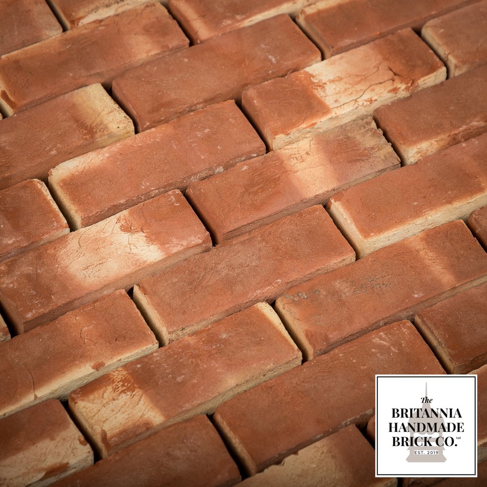 2 1/8" Handmade Red Brick, Period Style Small Fireplace Brick