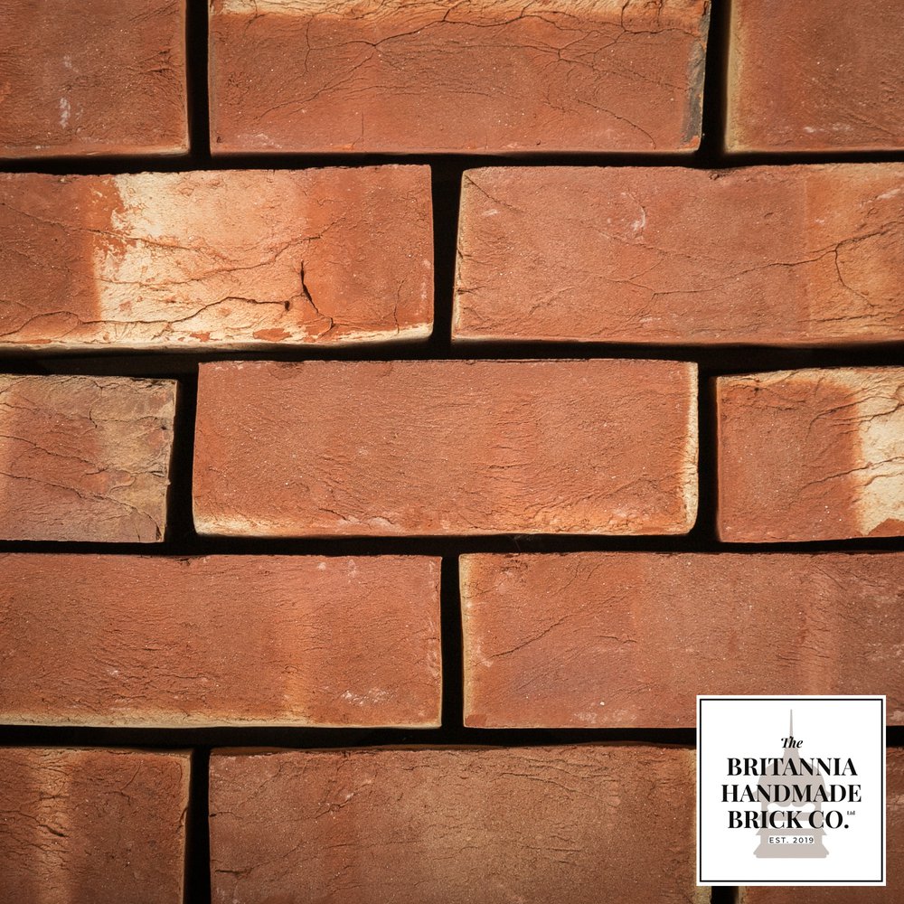 2 1/8" Handmade Red Brick, Period Style Small Fireplace Brick