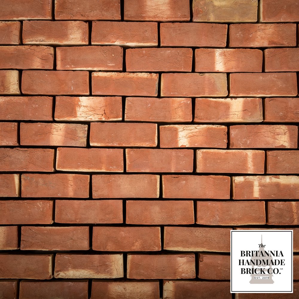 2 1/8" Handmade Red Brick, Period Style Small Fireplace Brick