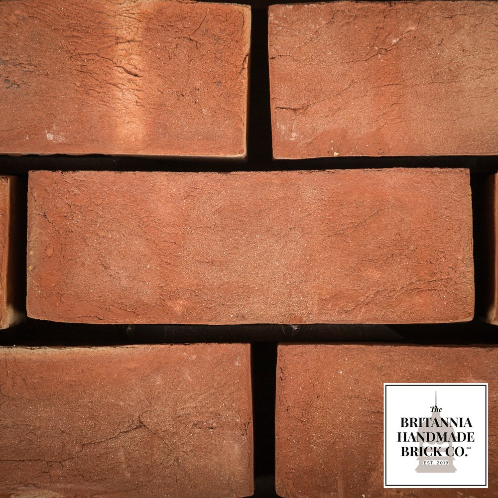 2 1/8" Handmade Red Brick, Period Style Small Fireplace Brick