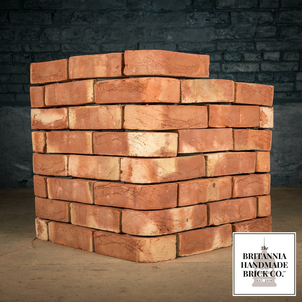 2 1/2” Single Bullnose, Handmade Period Style Red Brick
