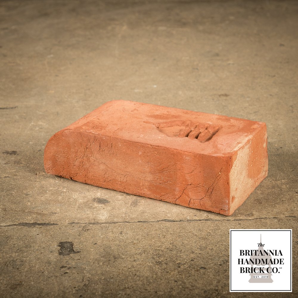 2 5/8” Bullnose Header, Handmade Period Style Red Brick