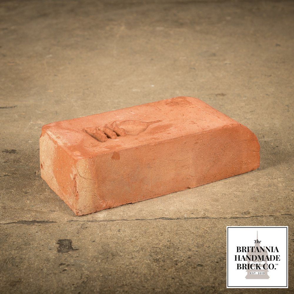 2 5/8” Bullnose Header, Handmade Period Style Red Brick