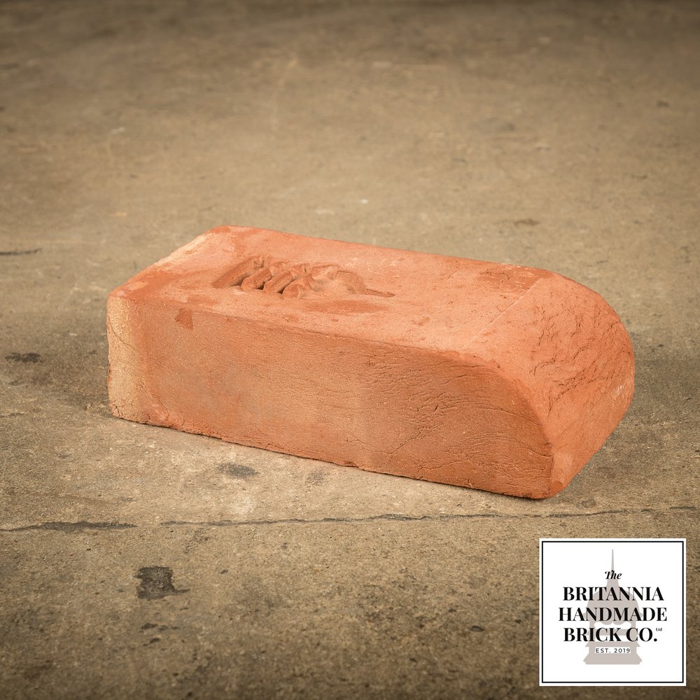 2 5/8” Bullnose Header, Handmade Period Style Red Brick